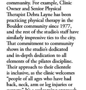 North Boulder Pilates best pilates studio news article